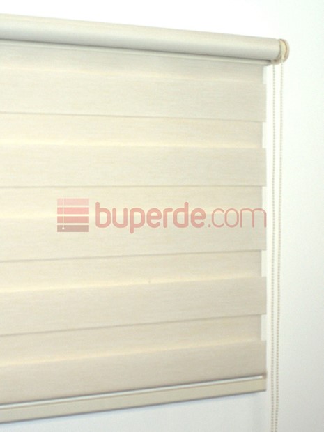 Ekru Bambu Zebra Perde NS1002