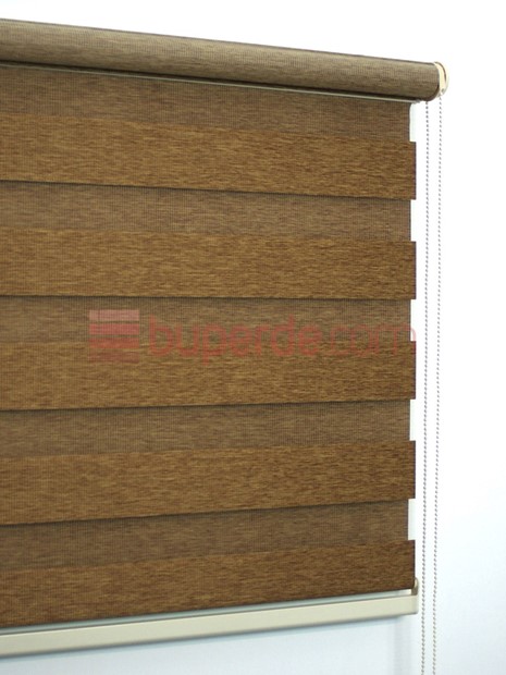 Açık Kahve Bambu Zebra Perde NS1004