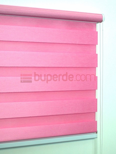 Pembe Bambu Zebra Perde