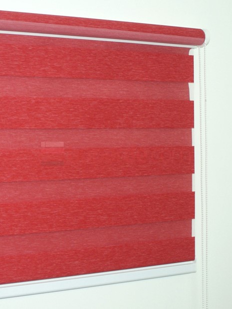 Kırmızı Bambu Zebra Perde NS1011