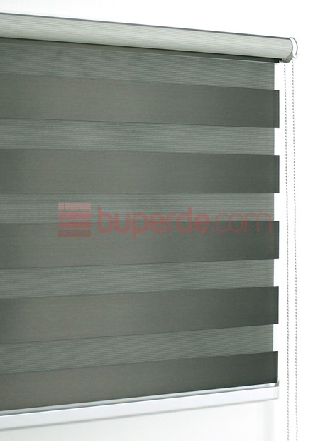 Antrasit Gri Eko Zebra Perde NS1512