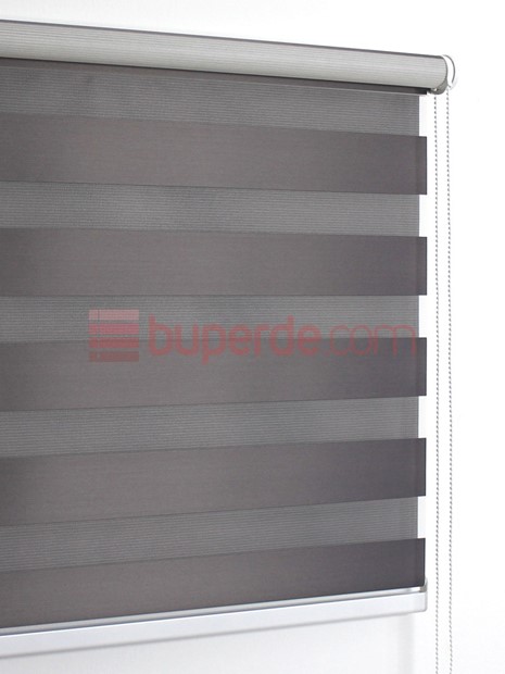 Koyu Gri Eko Zebra Perde NS1513